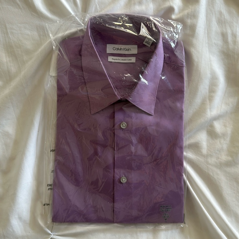 NWT Purple Stretch Fit Dress Shirt